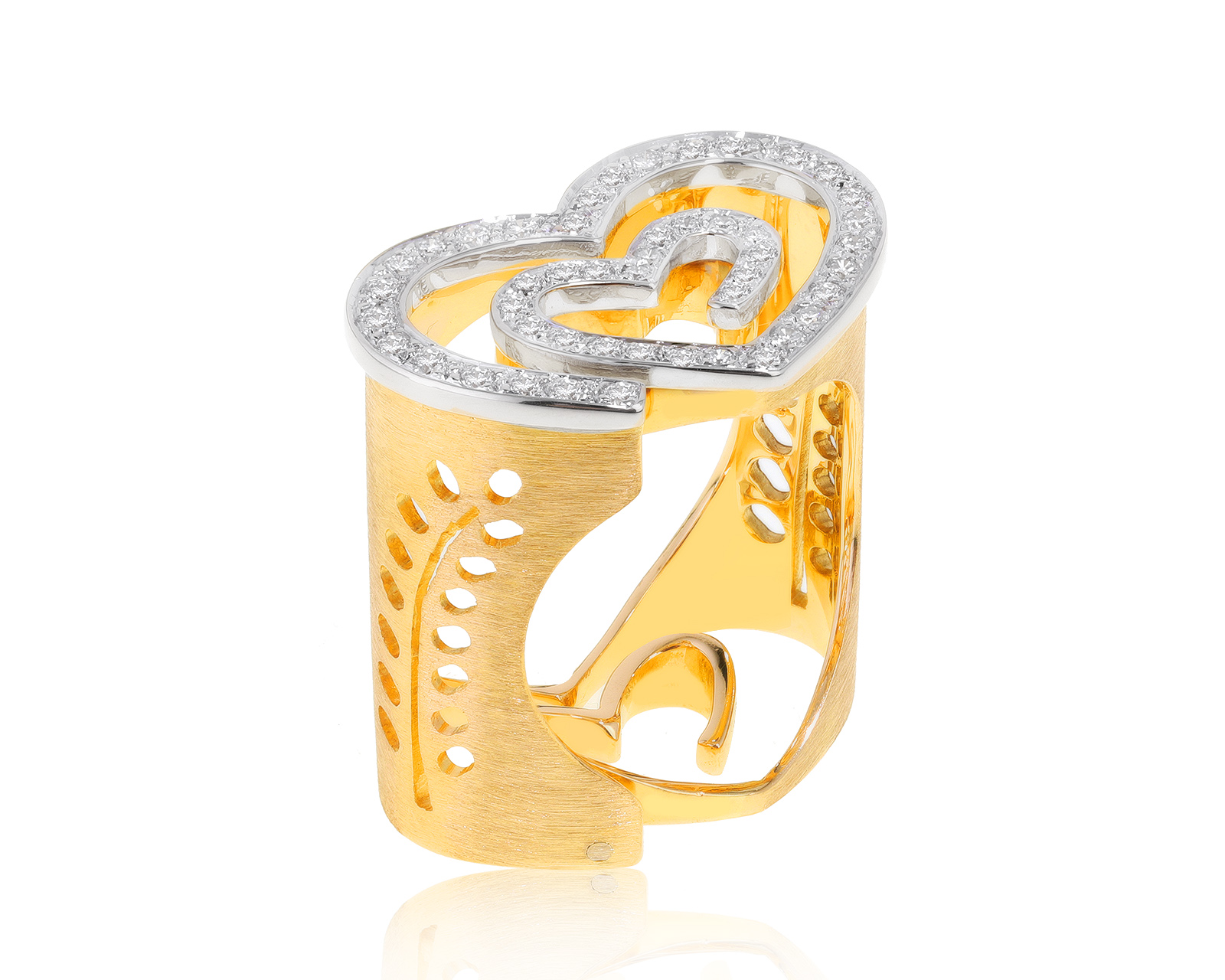Романтичное золотое кольцо с бриллиантами 0.47ct