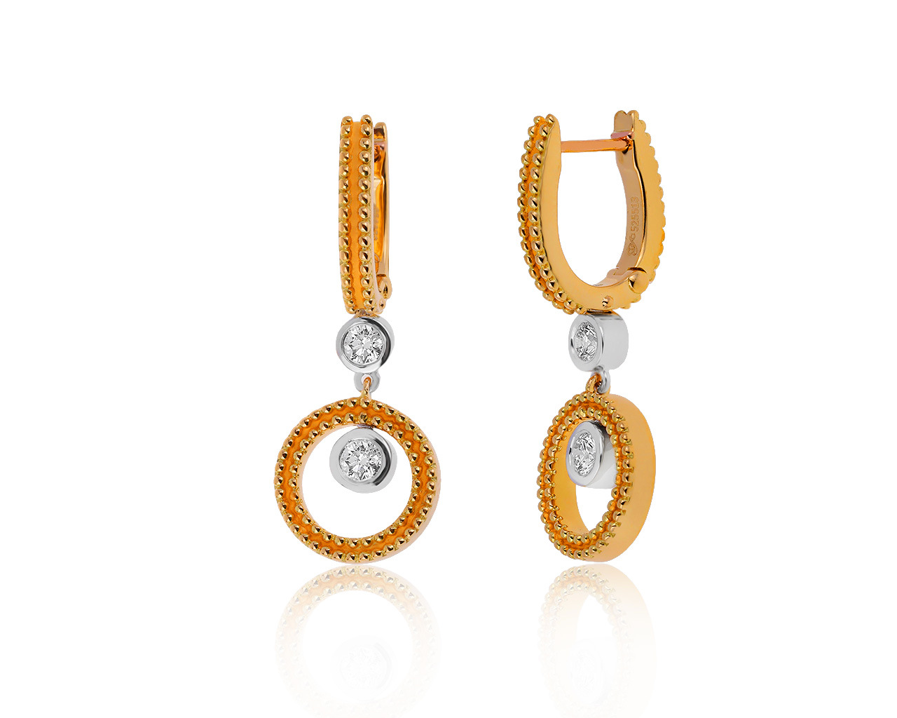 Оригинальные золотые серьги с бриллиантами 0.52ct Carrera y Carrera