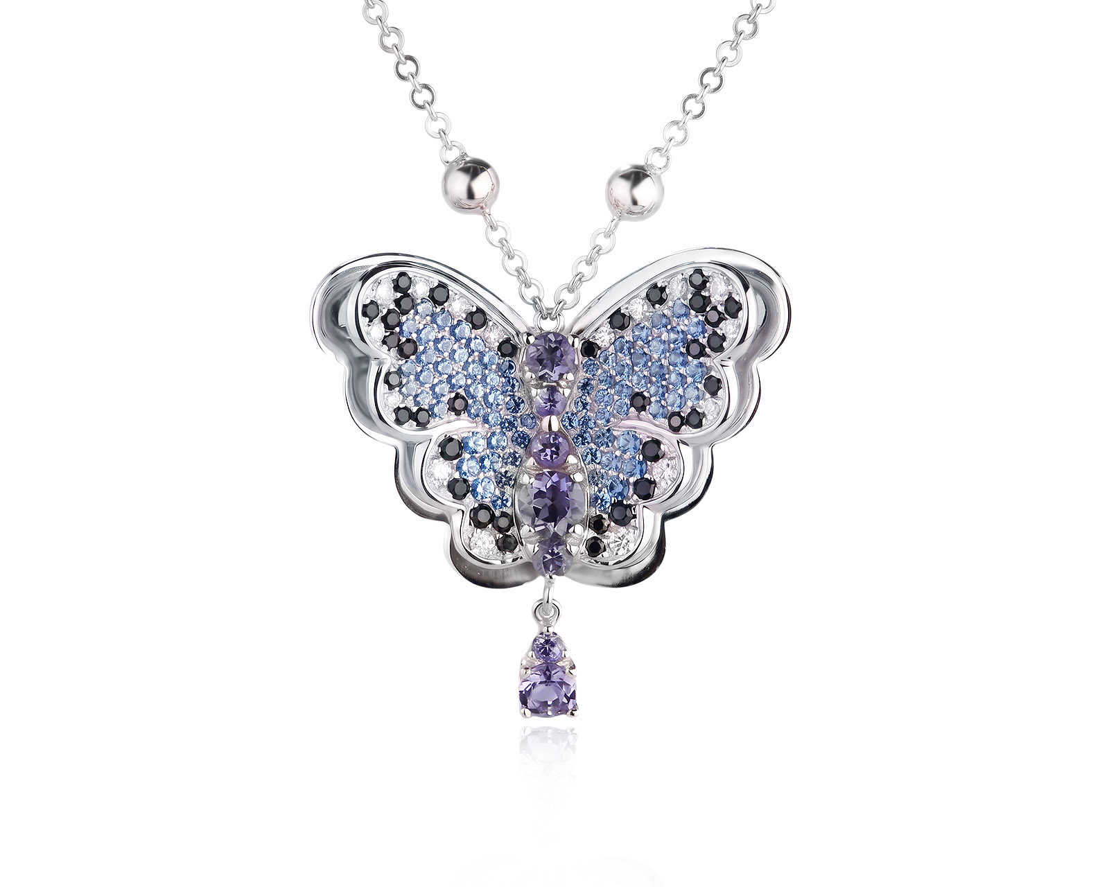 Оригинальное золотое колье с сапфирами 1.39ct Pasquale Bruni Butterfly 100626/2