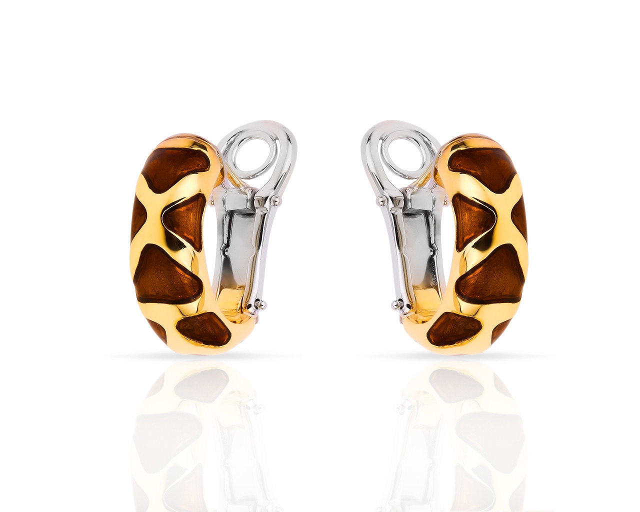 Изящные золотые серьги Roberto Coin Giraffe Animalier 060418/6
