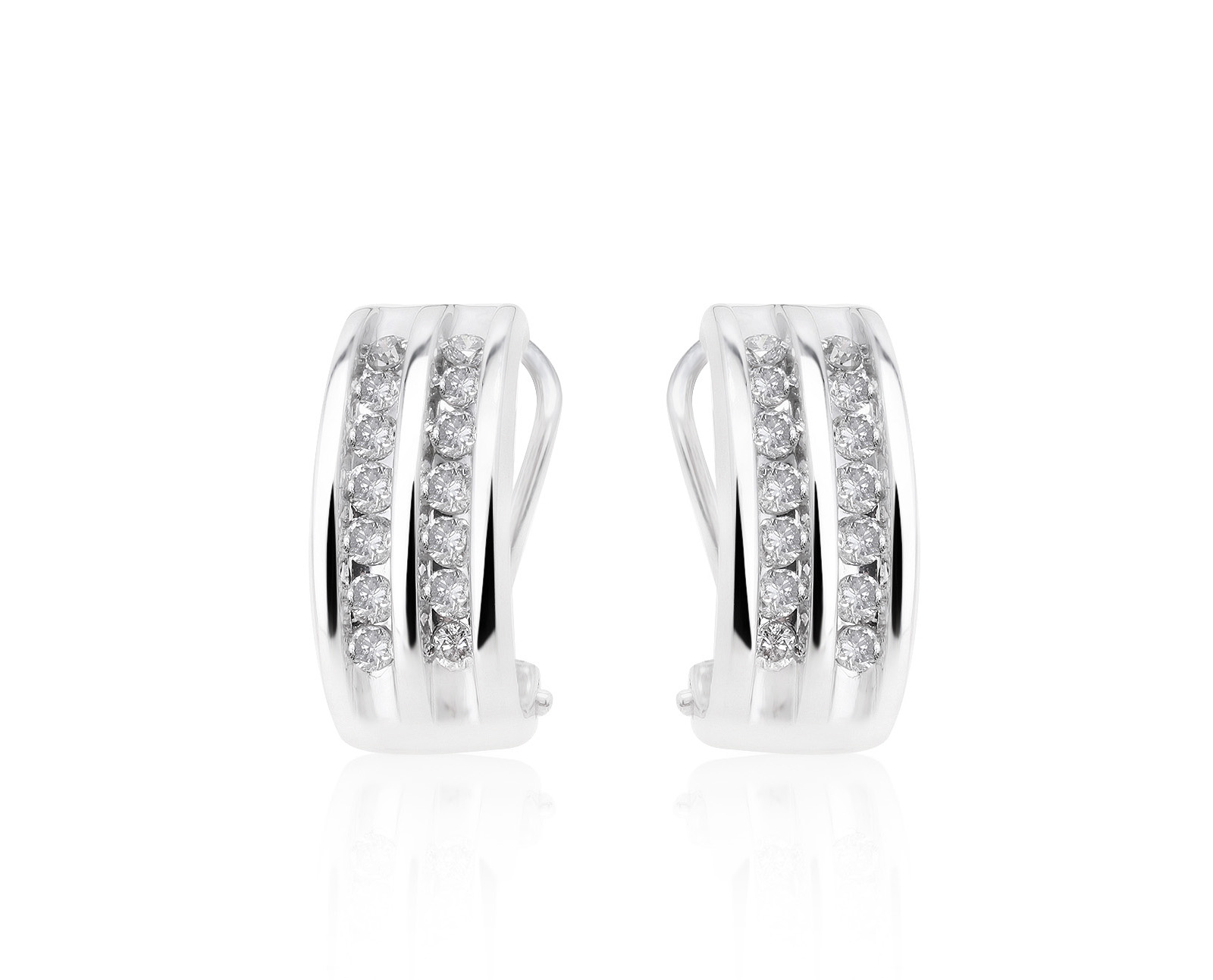 Стильные золотые серьги с бриллиантами 0.56ct
