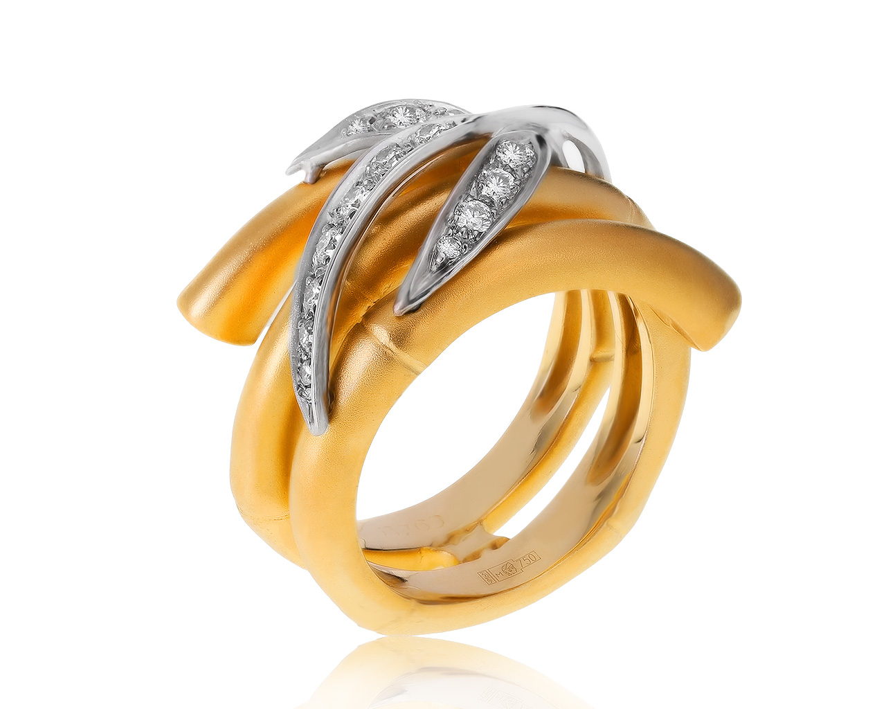 Оригинальное золотое кольцо с бриллиантами 0.24ct Carrera y Carrera 141220/2