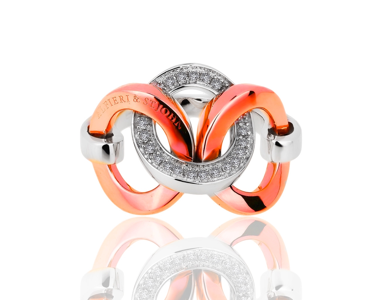 Золотое кольцо с бриллиантами 0.20ct Alfieri&St.John 070519/2