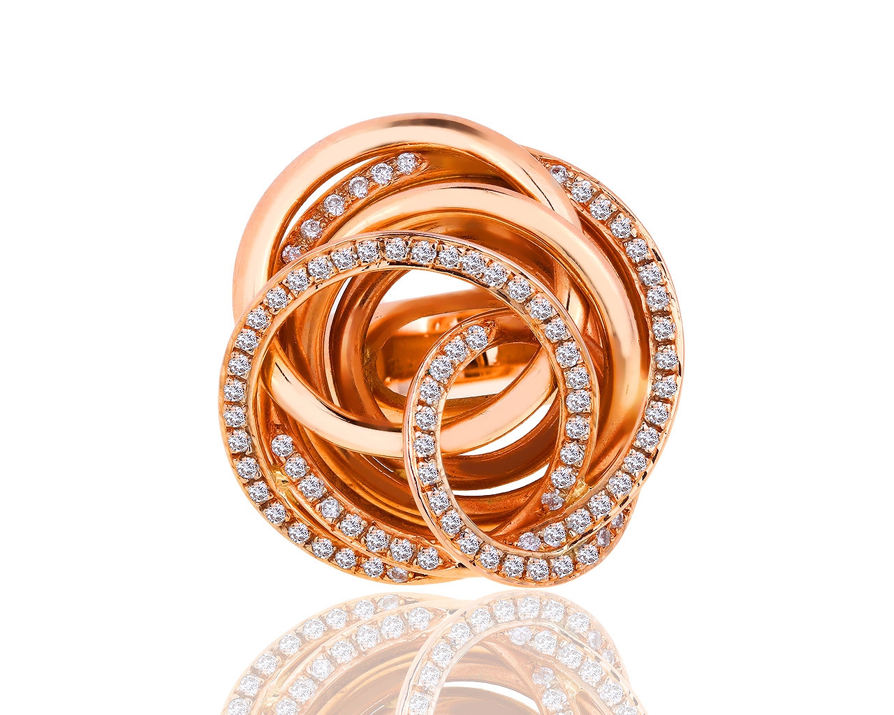 Прекрасное золотое кольцо с бриллиантами 0.90ct 200818/1