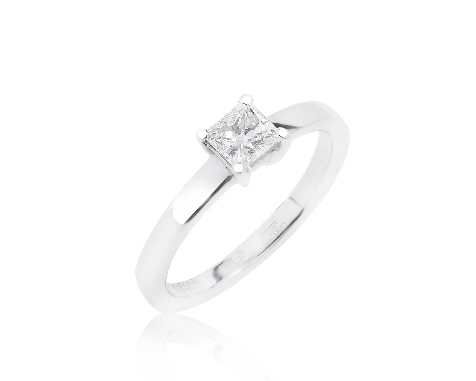 Стильное золотое кольцо с бриллиантом 0.39ct 110722/2