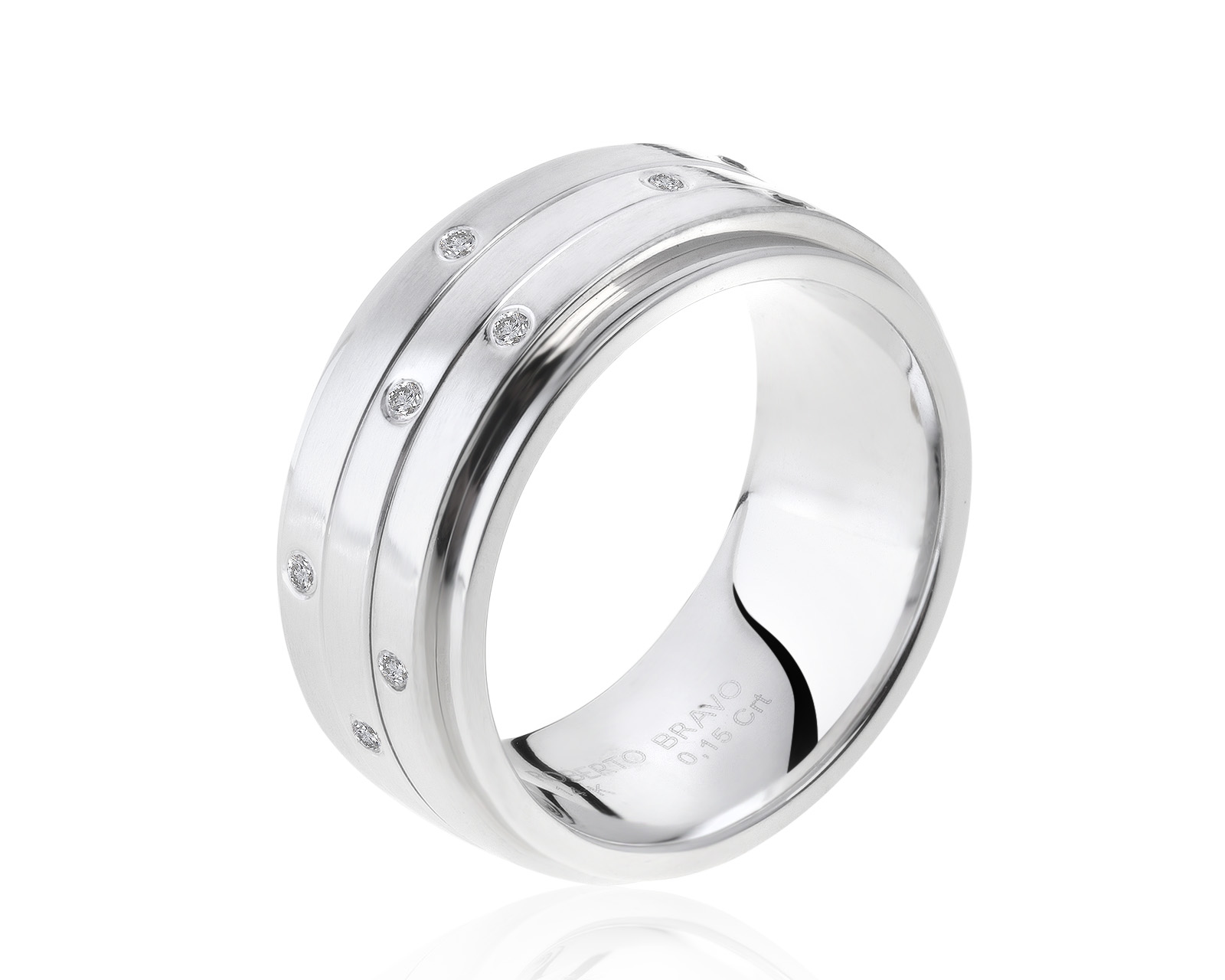 Оригинальное золотое кольцо с бриллиантами 0.15ct Roberto Bravo 270821/20