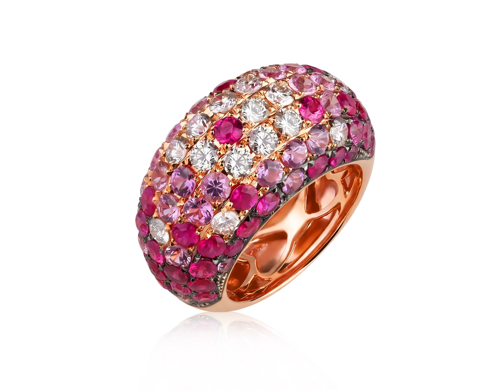 Оригинальное золотое кольцо с рубинами 4.05ct LTJ 250326/5