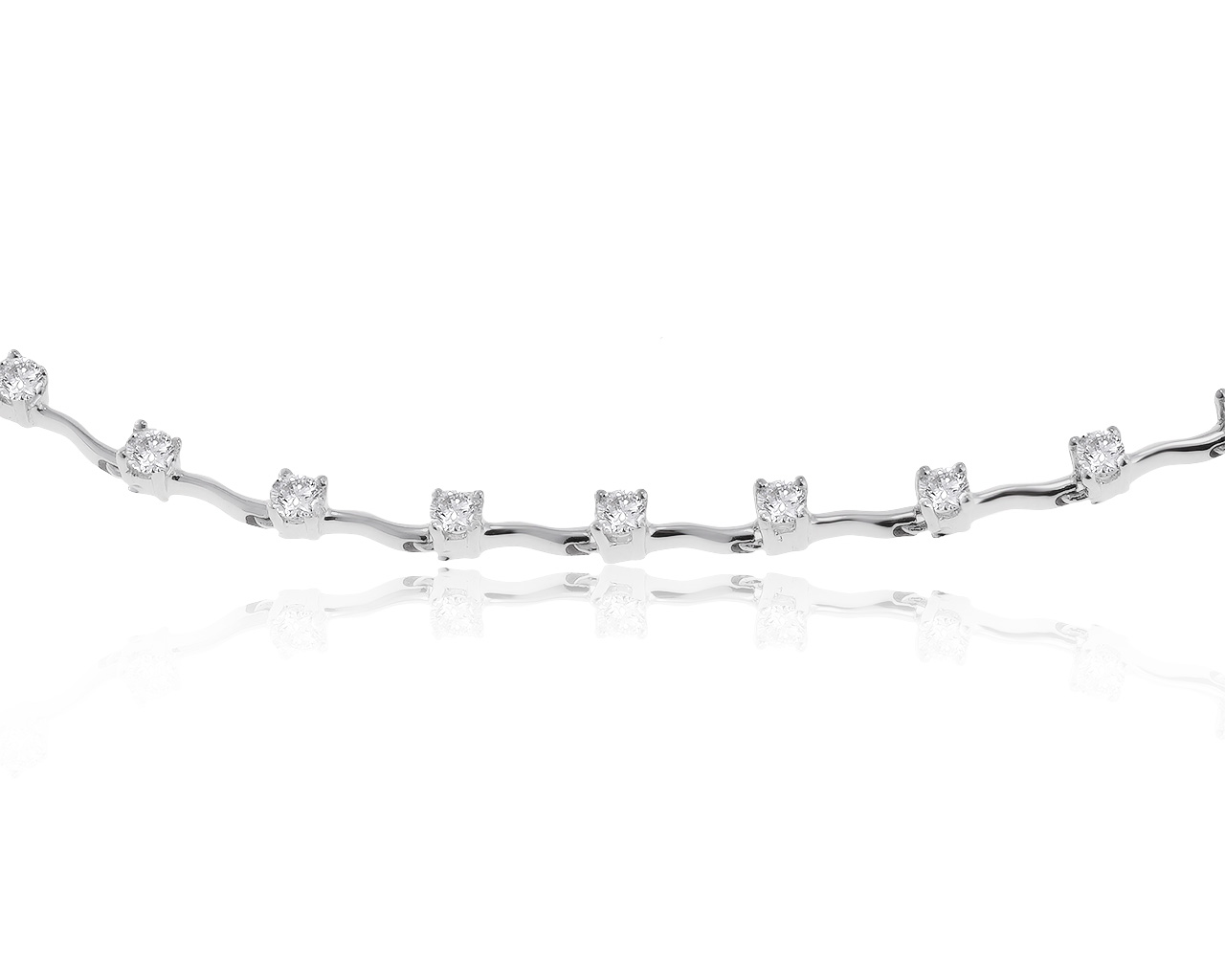 Лаконичное золотое колье с бриллиантами 3.33ct 301020/1