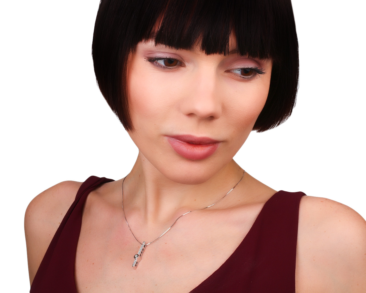 Утонченная золотая подвеска с бриллиантами 0.20ct