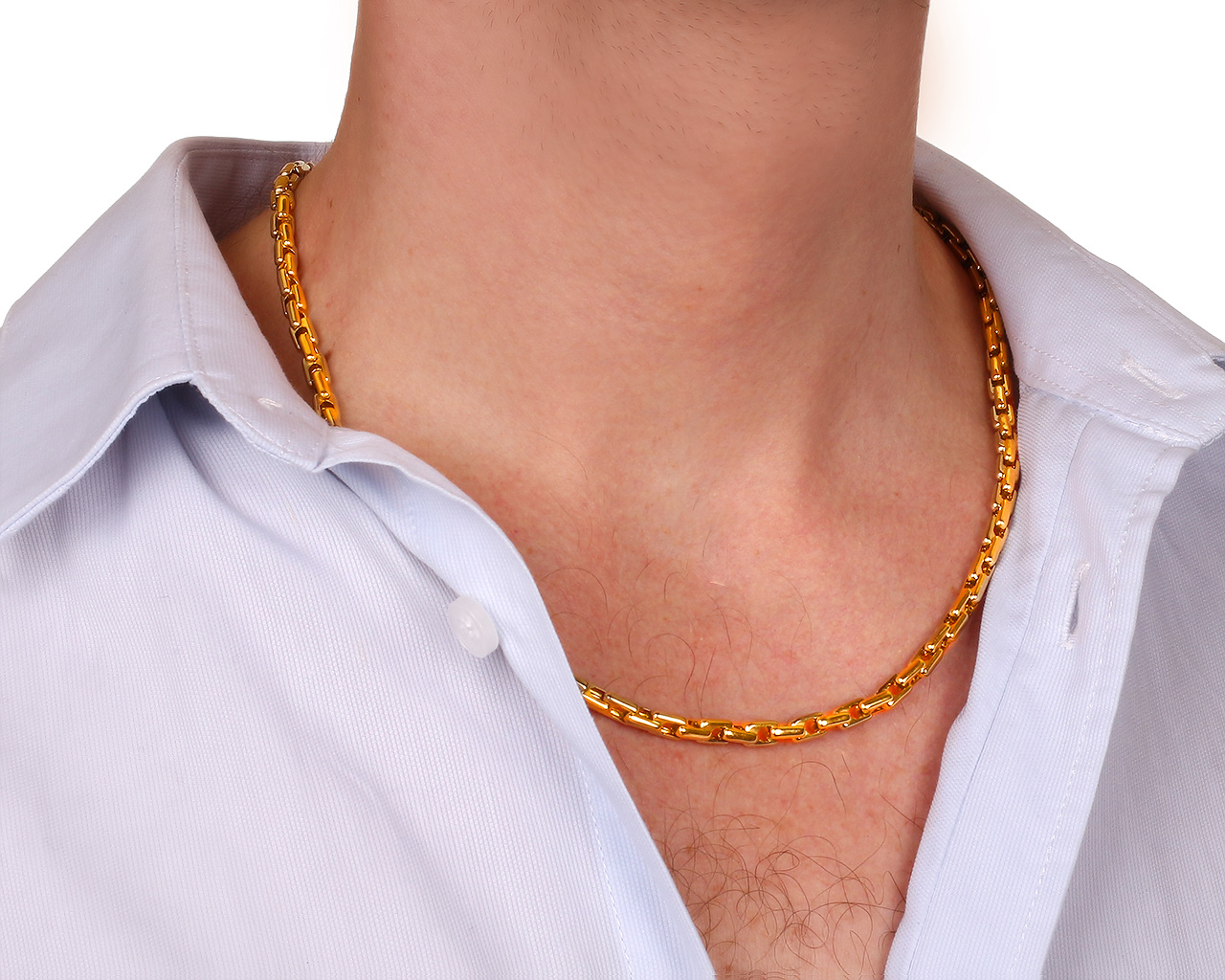Толстые мужские цепочки из золота на шею
