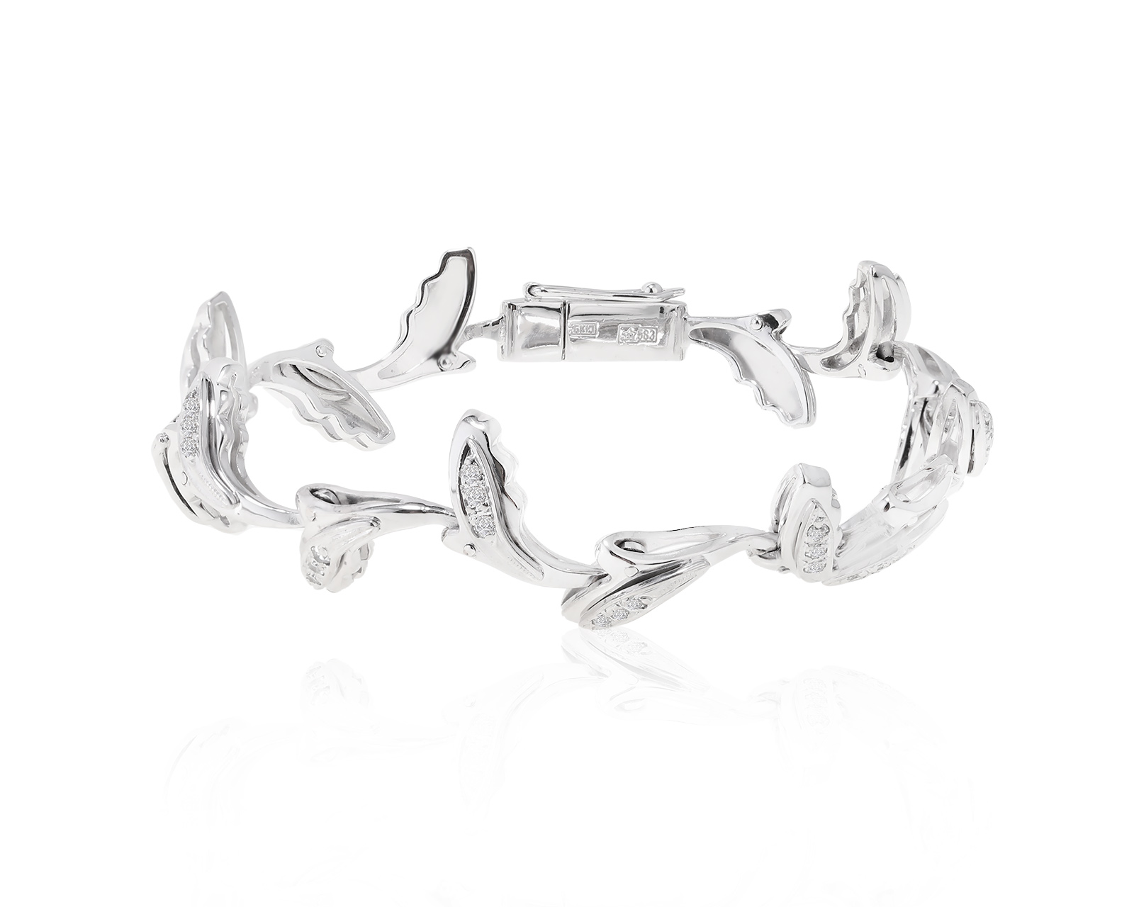 Великолепный золотой браслет с бриллиантами 0.50ct СССР