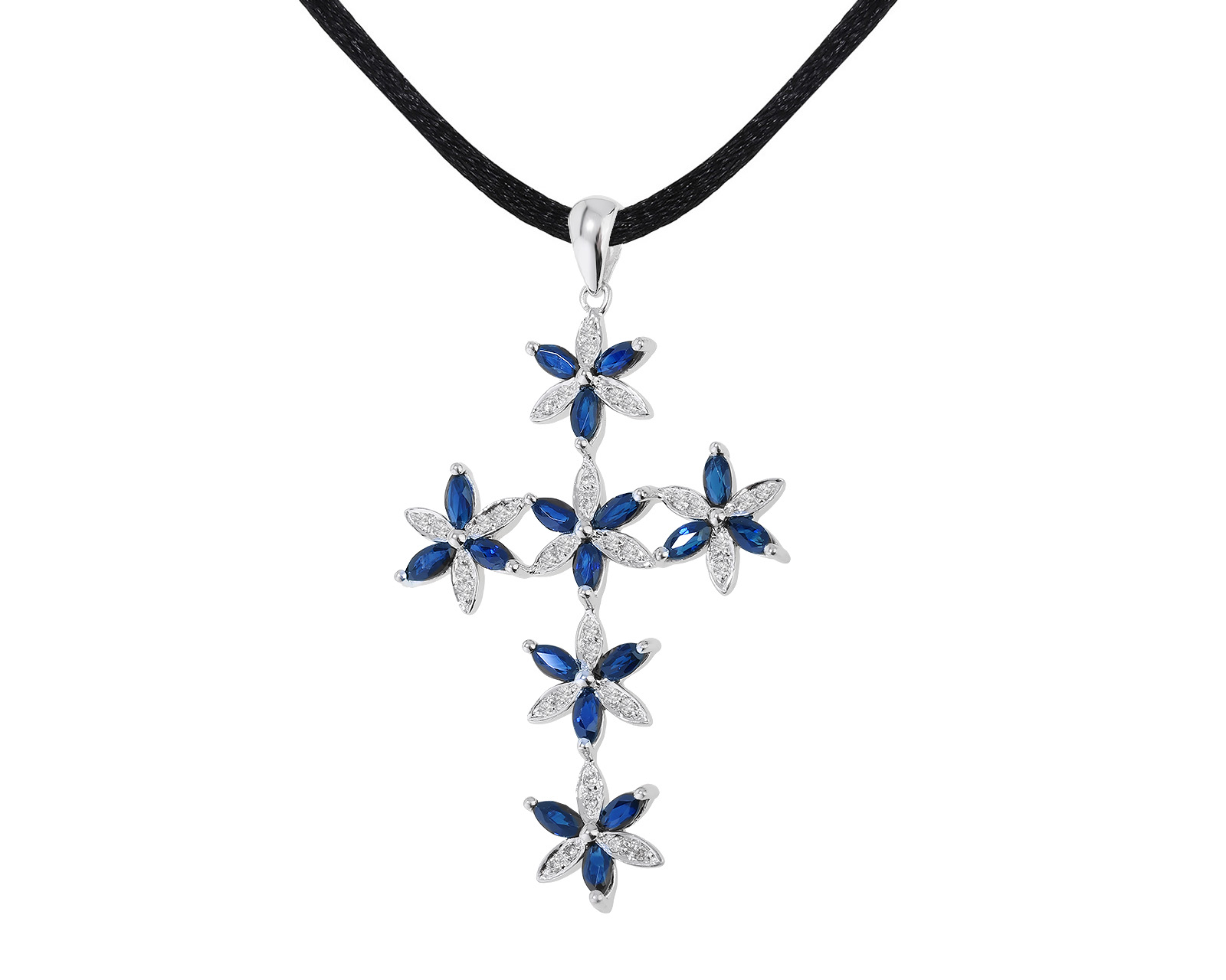 Превосходный золотой кулон с сапфирами 1.80ct