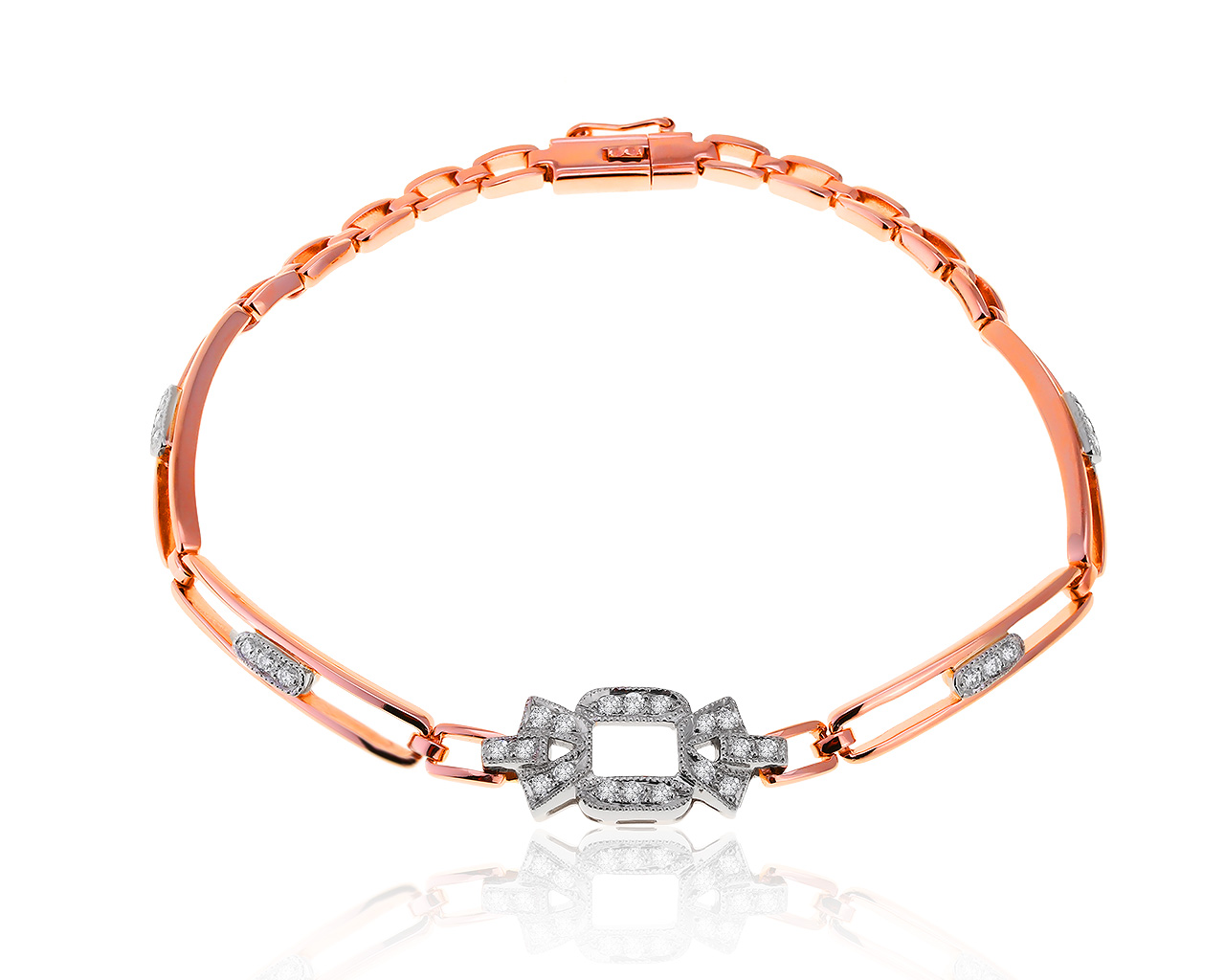 Изысканный золотой браслет с бриллиантами 0.45ct 271220/3