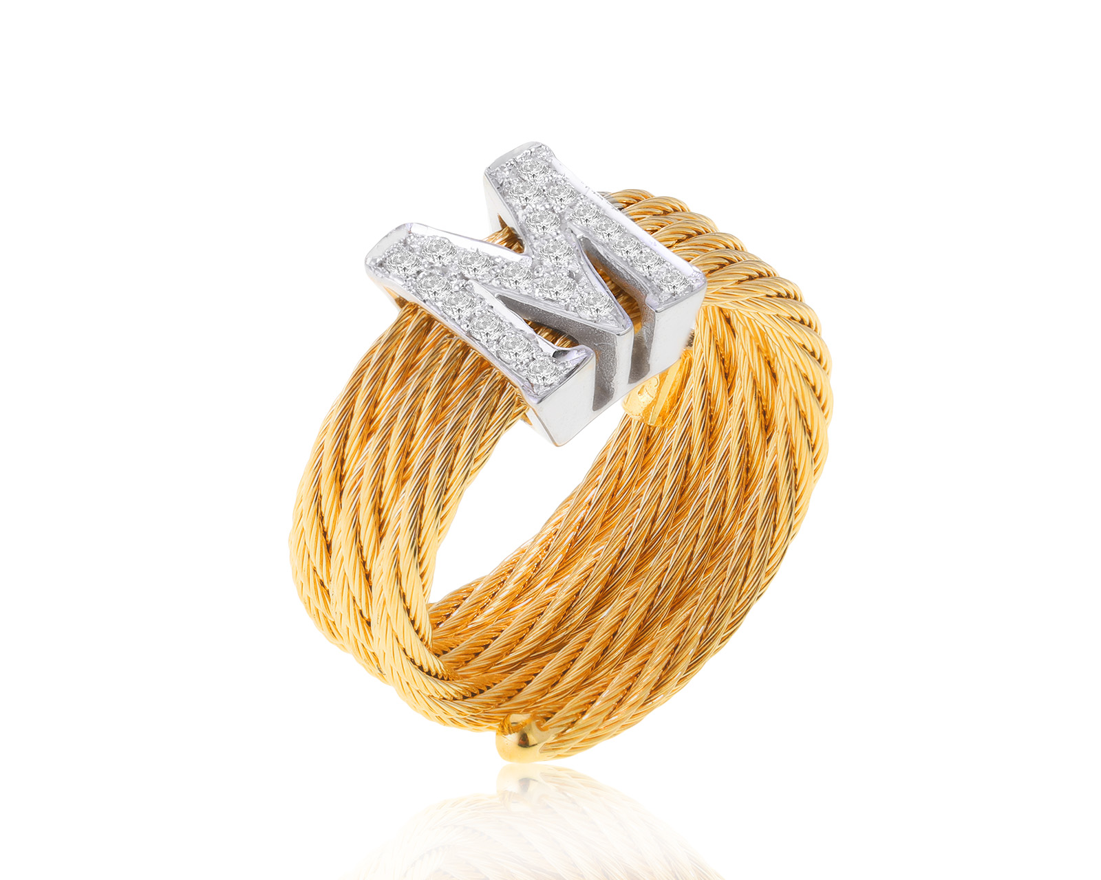 Эстетичное золотое кольцо с бриллиантами 0.15ct 310822/14