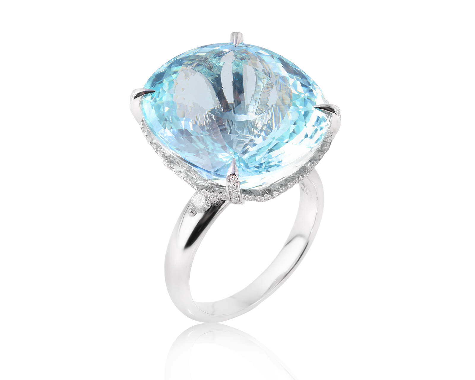 Оригинальное золотое кольцо с аквамарином 27.64ct Parure Atelier 231225/3