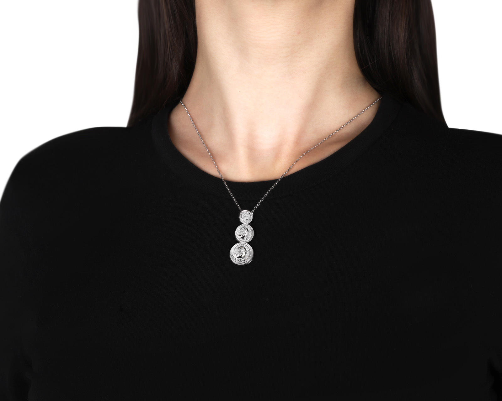 Золотое колье с бриллиантами 0.36ct