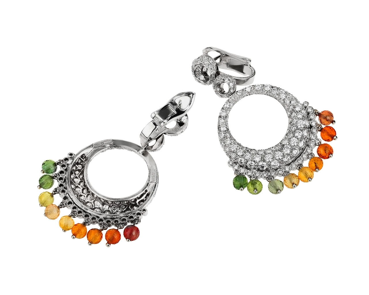 Оригинальные золотые серьги с бриллиантами 4.50ct Valente Milano 170218/6