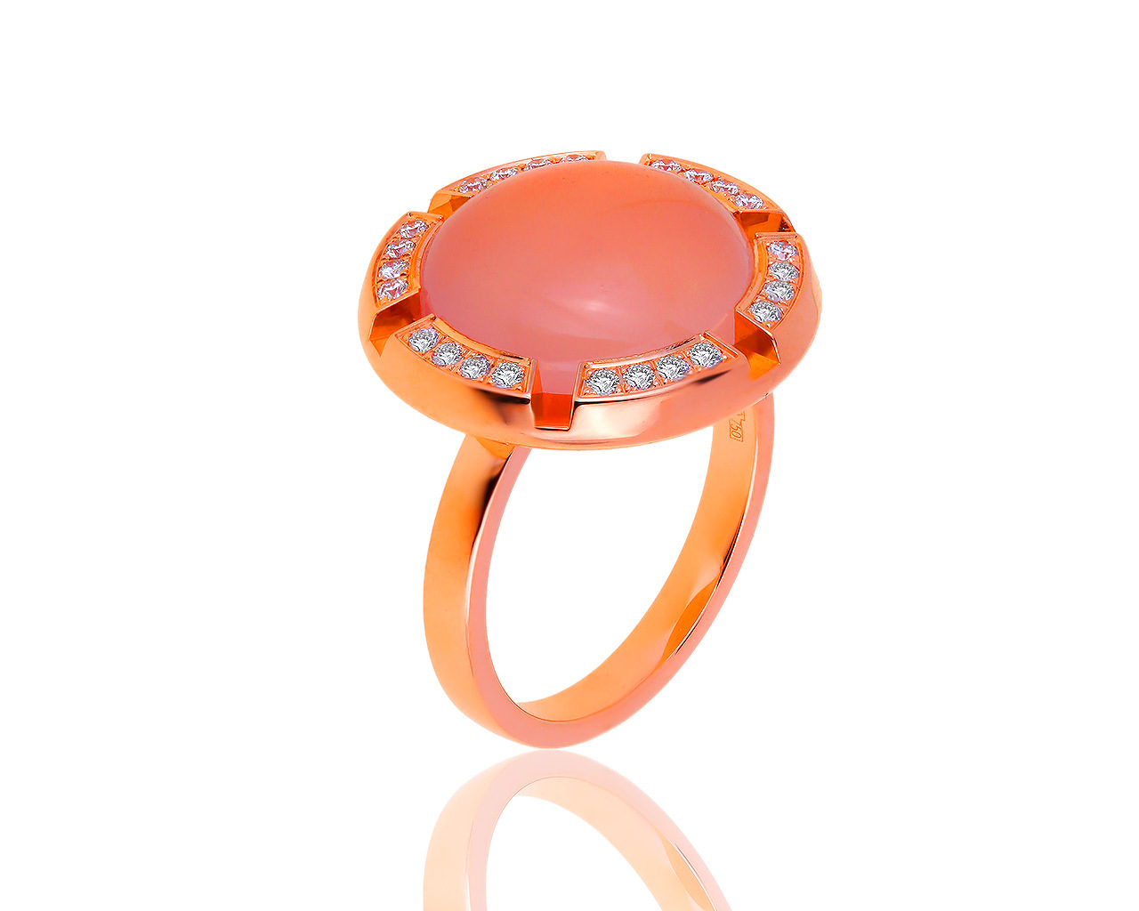 Оригинальное золотое кольцо с бриллиантами 0.21ct и кварцем Chaumet Class One 260619/1