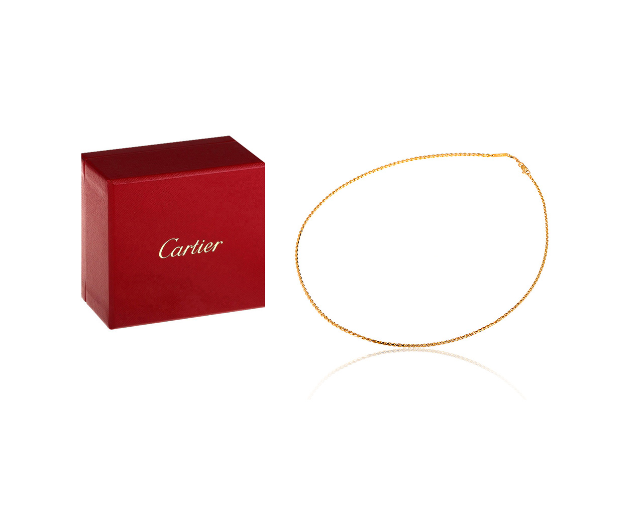 Оригинальная золотая цепочка Cartier Chaines 