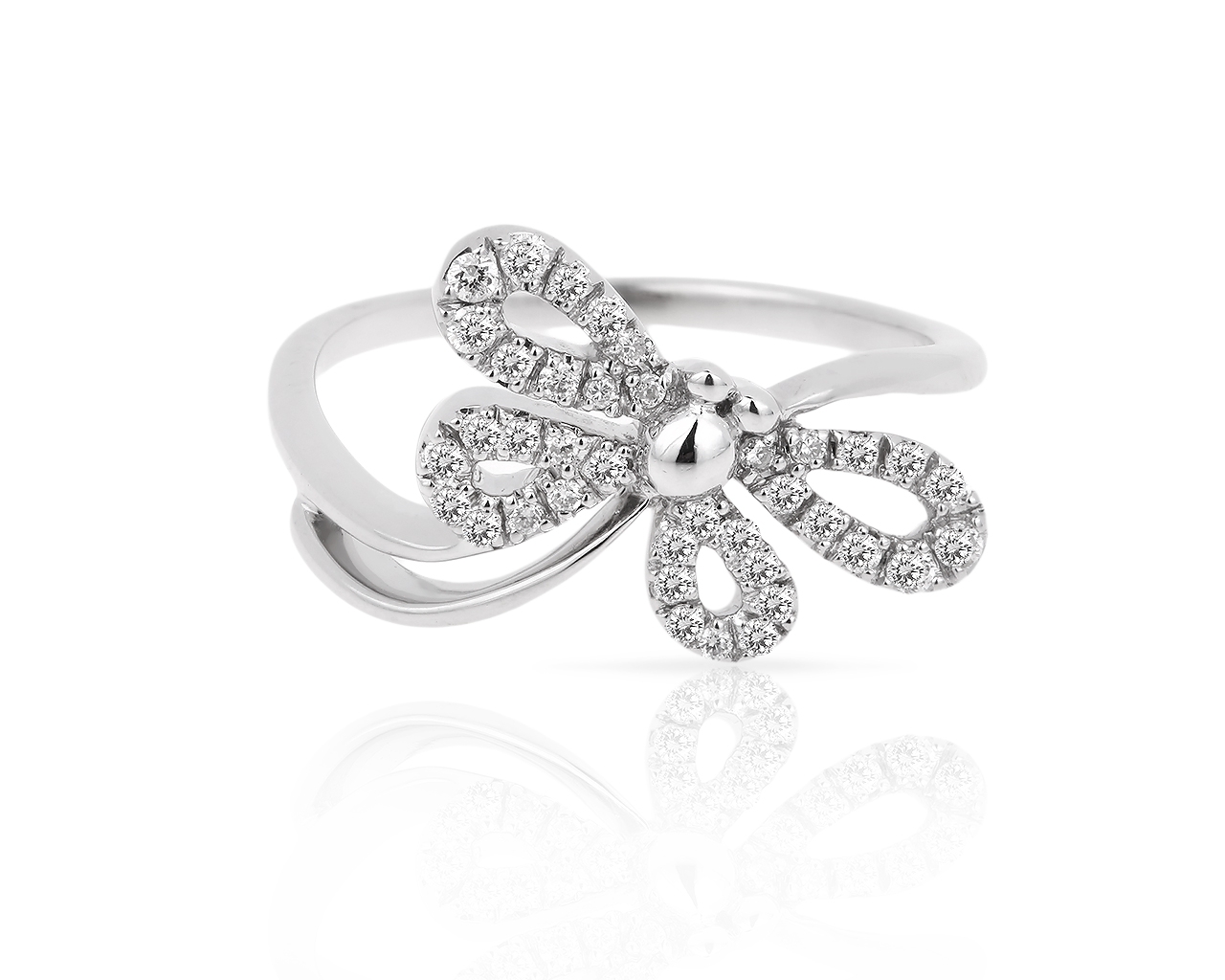 Прелестное золотое кольцо с бриллиантами 0.22ct 180418/12