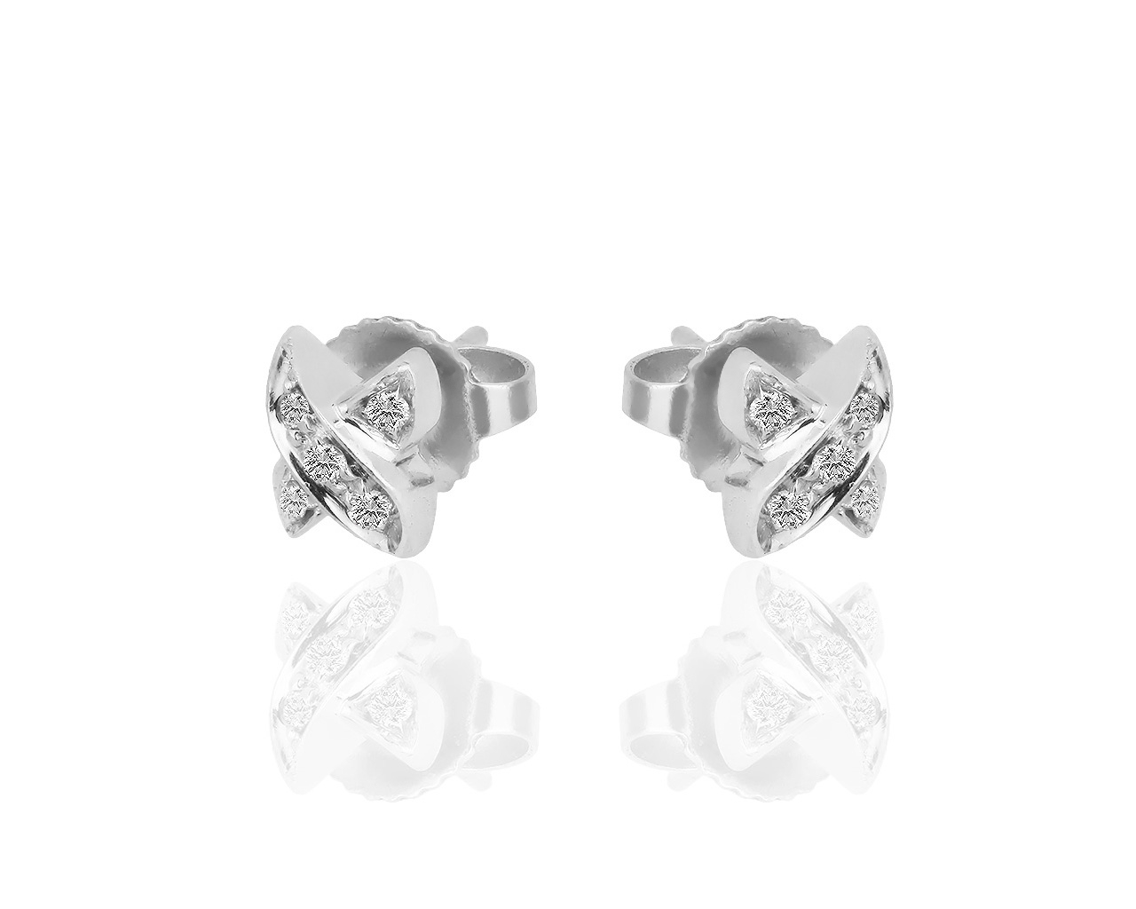 Нарядные золотые серьги с бриллиантами Tiffany&Co Signature 231118/2