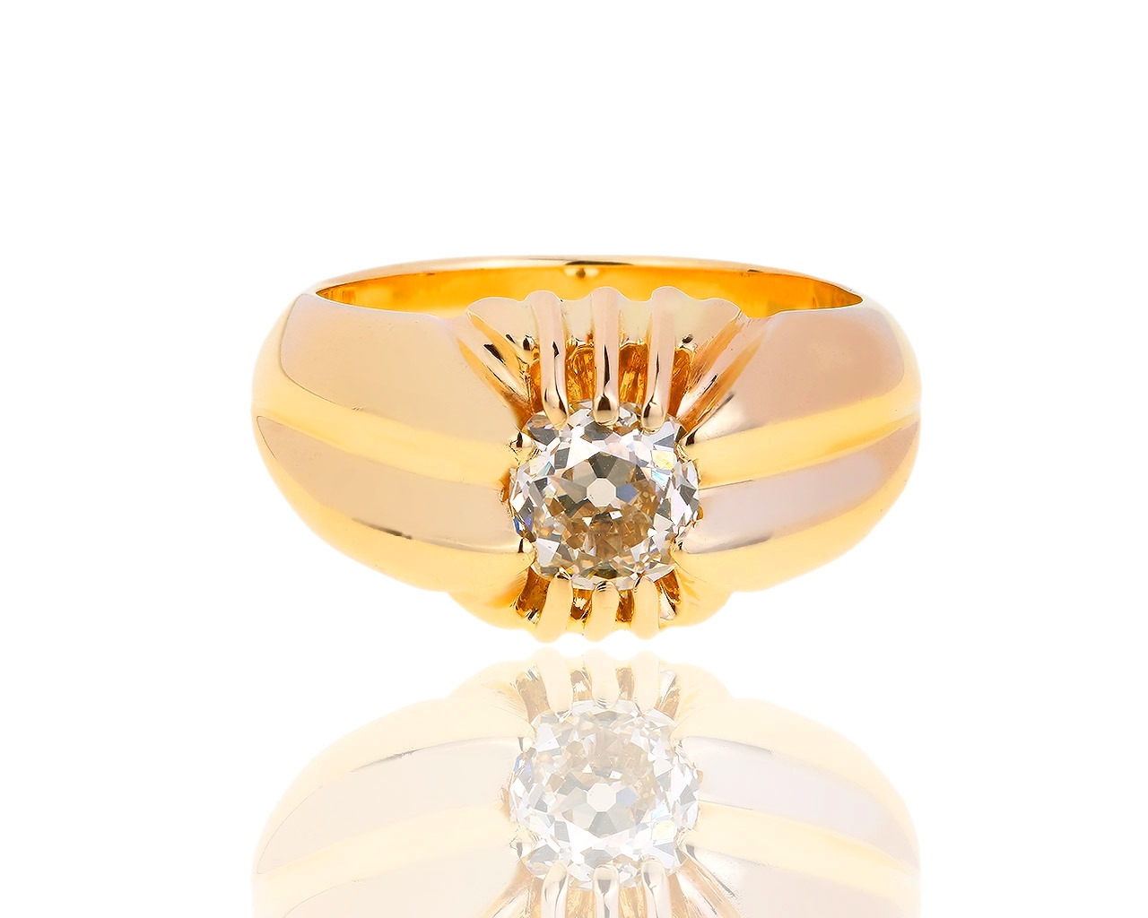 Помолвочное золотое кольцо с бриллиантом 1.64ct 151018/2