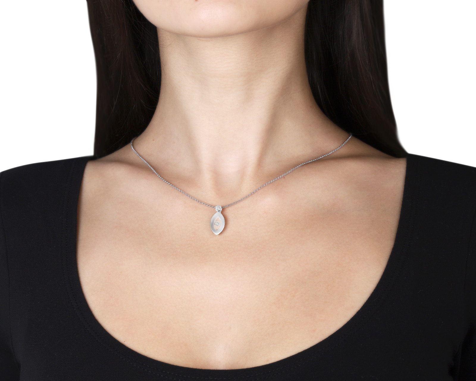 Оригинальный золотой кулон Chopard Happy Diamonds