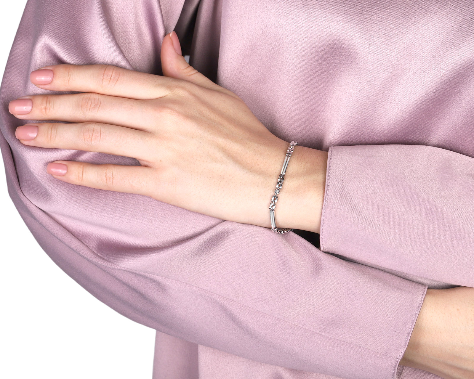 Оригинальный золотой браслет с бриллиантами 0.12ct F.I.B.O.