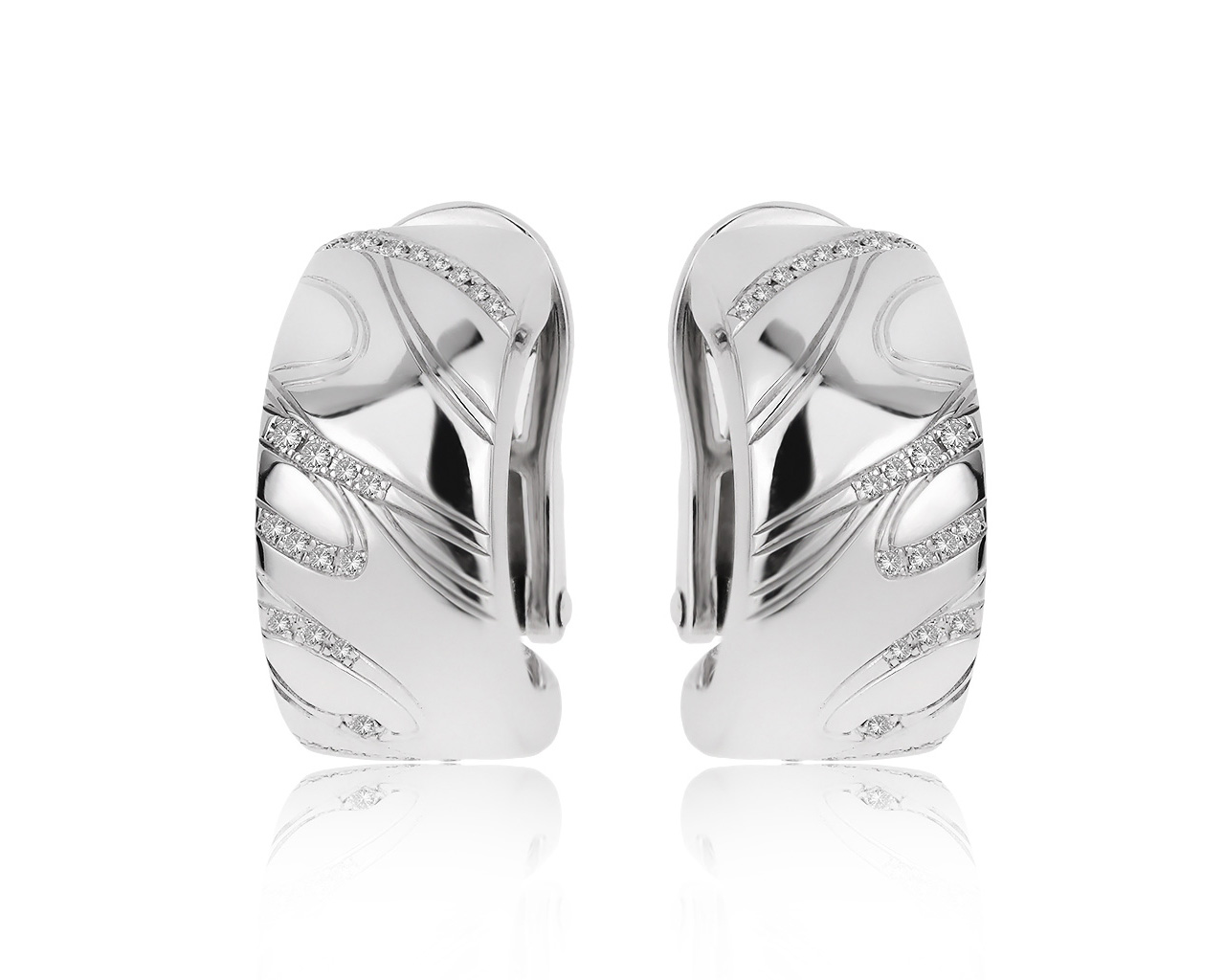 Оригинальные золотые серьги с бриллиантами 0.16ct Chopard Chopardissimo 270820/2