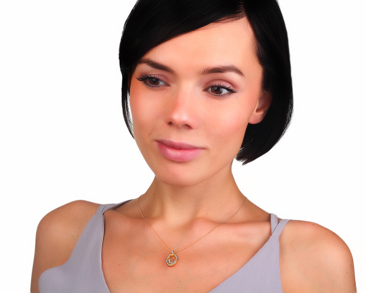 Золотая подвеска с бриллиантами 0.45ct Chopard Happy Diamonds