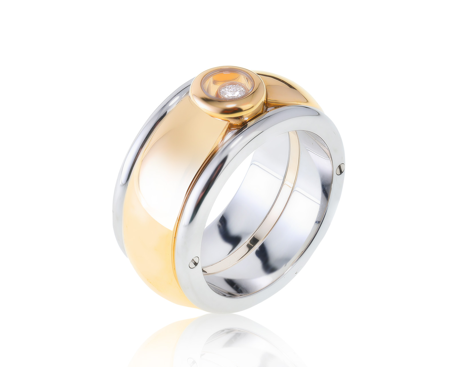 Оригинальное золотое кольцо Chopard Happy Sport 200423/1