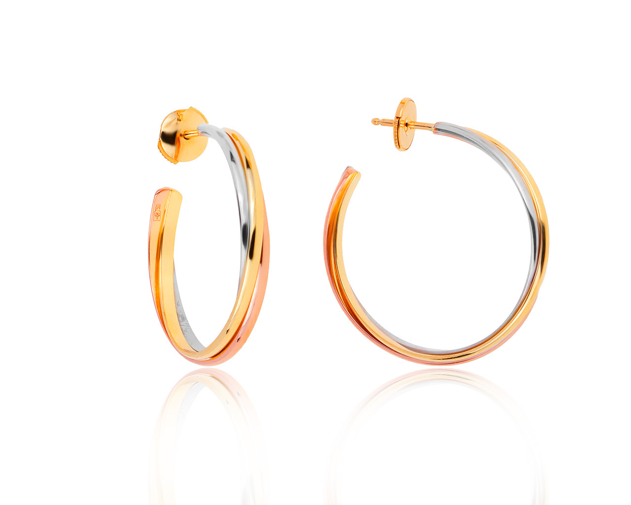 Оригинальные золотые серьги Cartier