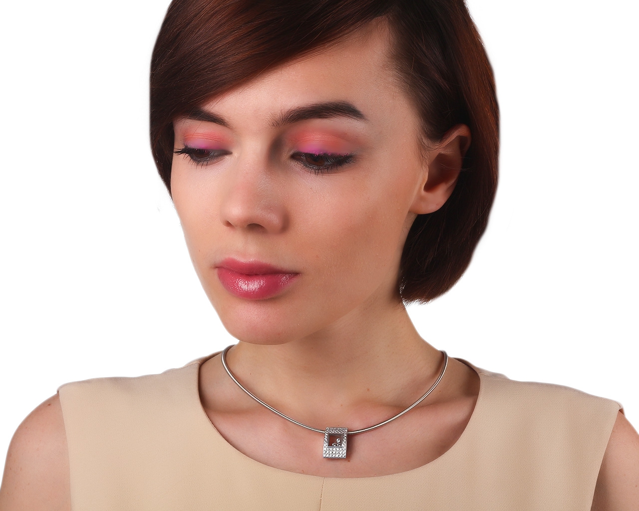 Золотая подвеска с бриллиантами 1.03ct Chopard Happy Diamonds