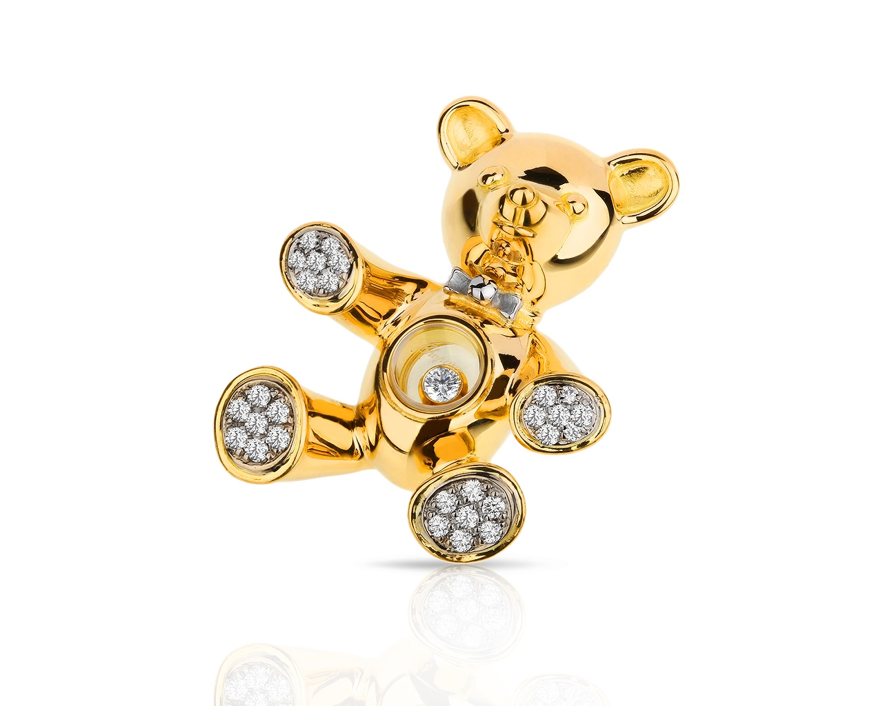 Золотая подвеска Chopard Happy Diamond Teddy Bear 160218/12