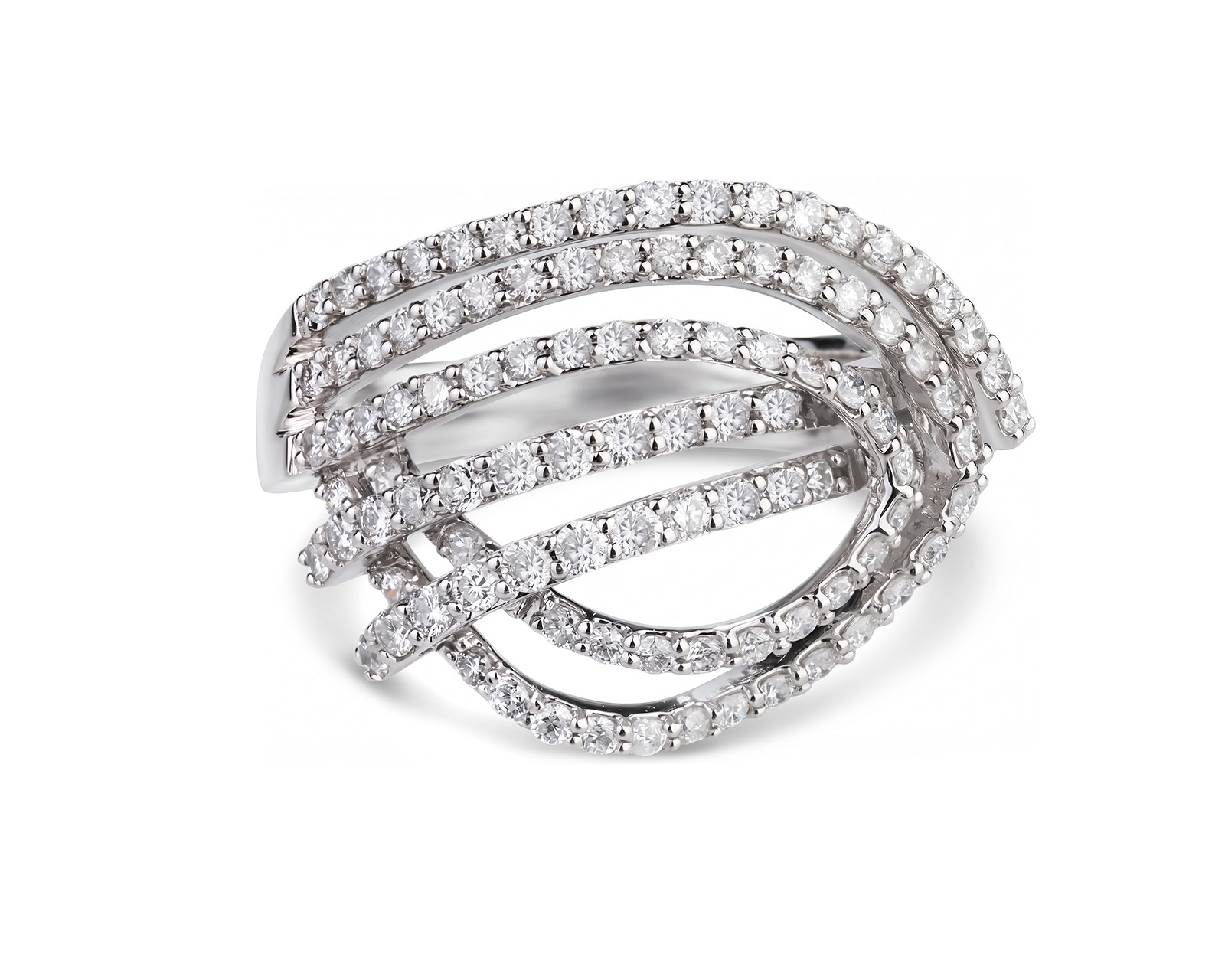 Золотое кольцо с бриллиантами 1.00ct