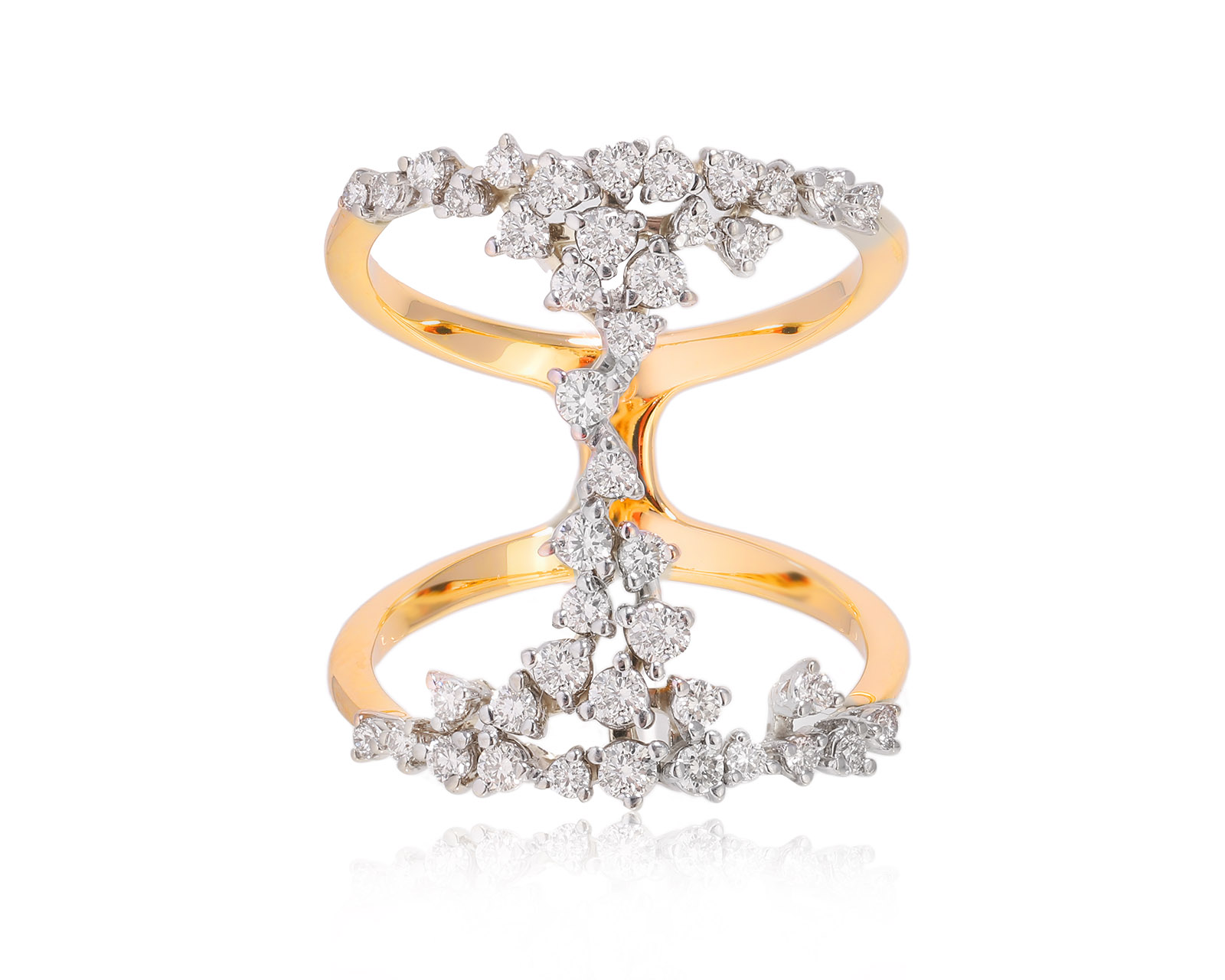 Золотое кольцо с бриллиантами 0.55ct 151124/15