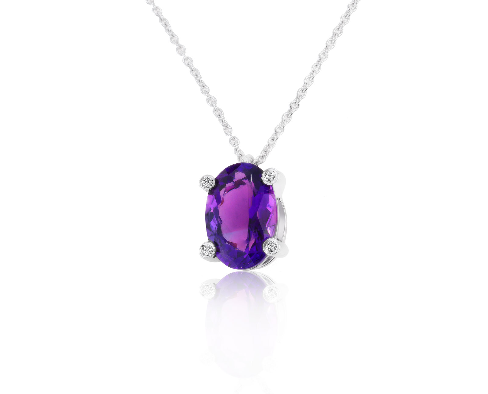 Оригинальный золотой кулон с аметистом 3.50ct Antonini 190921/6 Оригинальный золотой кулон с аметистом 3.50ct Antonini 190921/6
