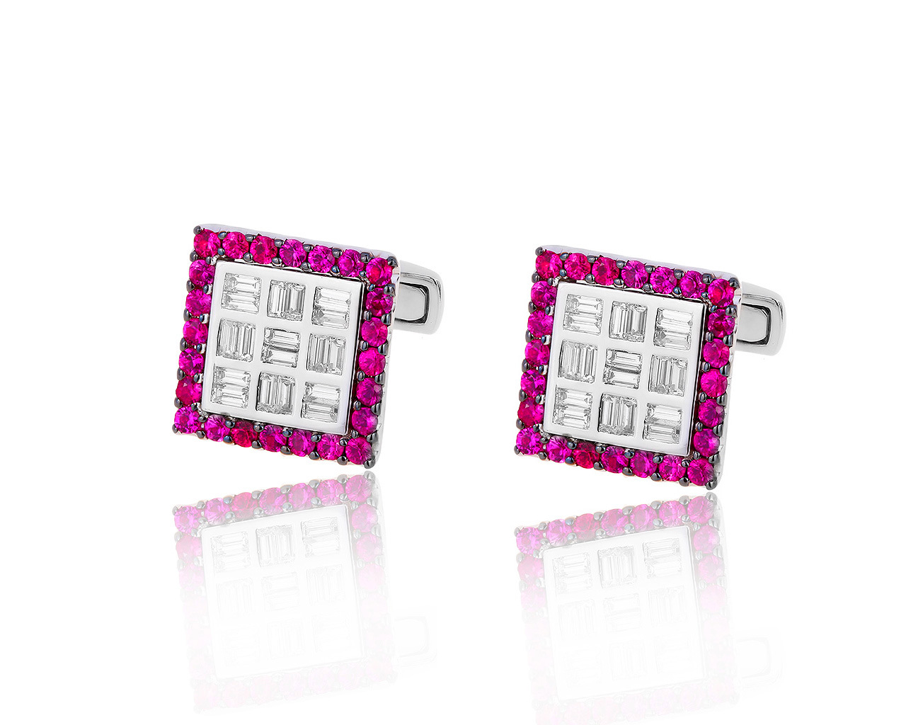 Завораживающие золотые запонки с рубинами 2.01ct 310319/6 Завораживающие золотые запонки с рубинами 2.01ct 310319/6