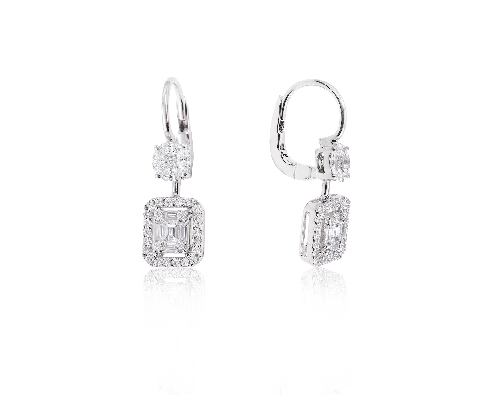 Золотые серьги с бриллиантами 0.93ct МЮЗ 090224/11