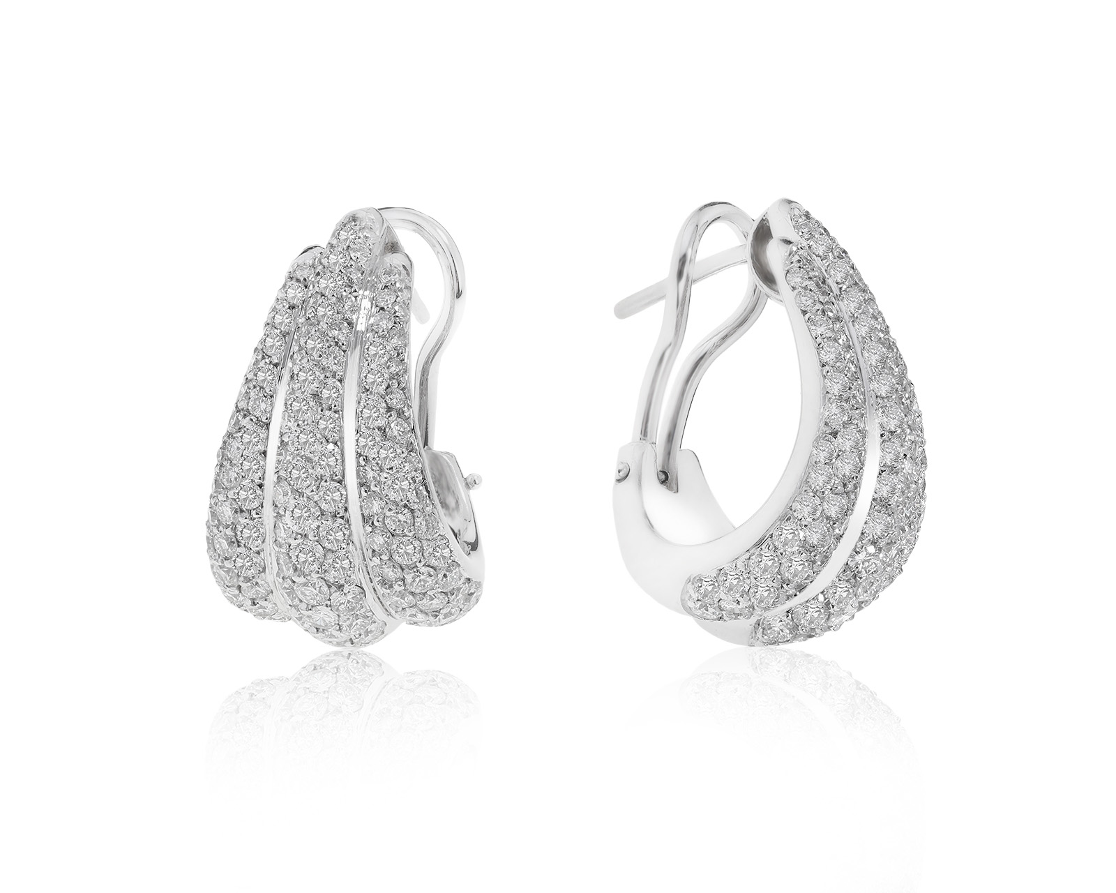 Восхитительные золотые серьги с бриллиантами 4.44ct 120322/7