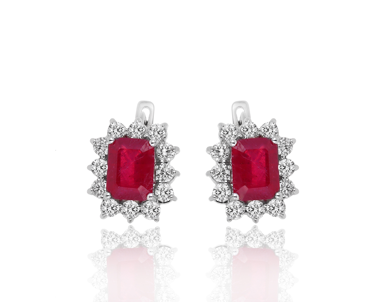 Изящные золотые серьги с рубинами 5.32ct 161119/8