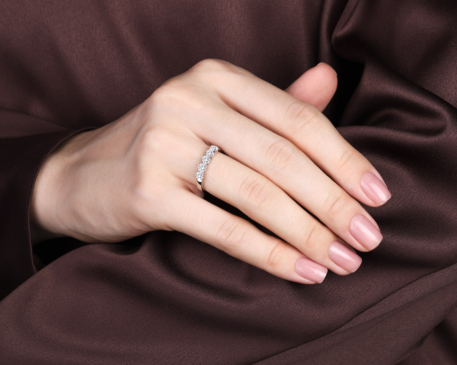 Золотое кольцо с бриллиантами 0.62ct