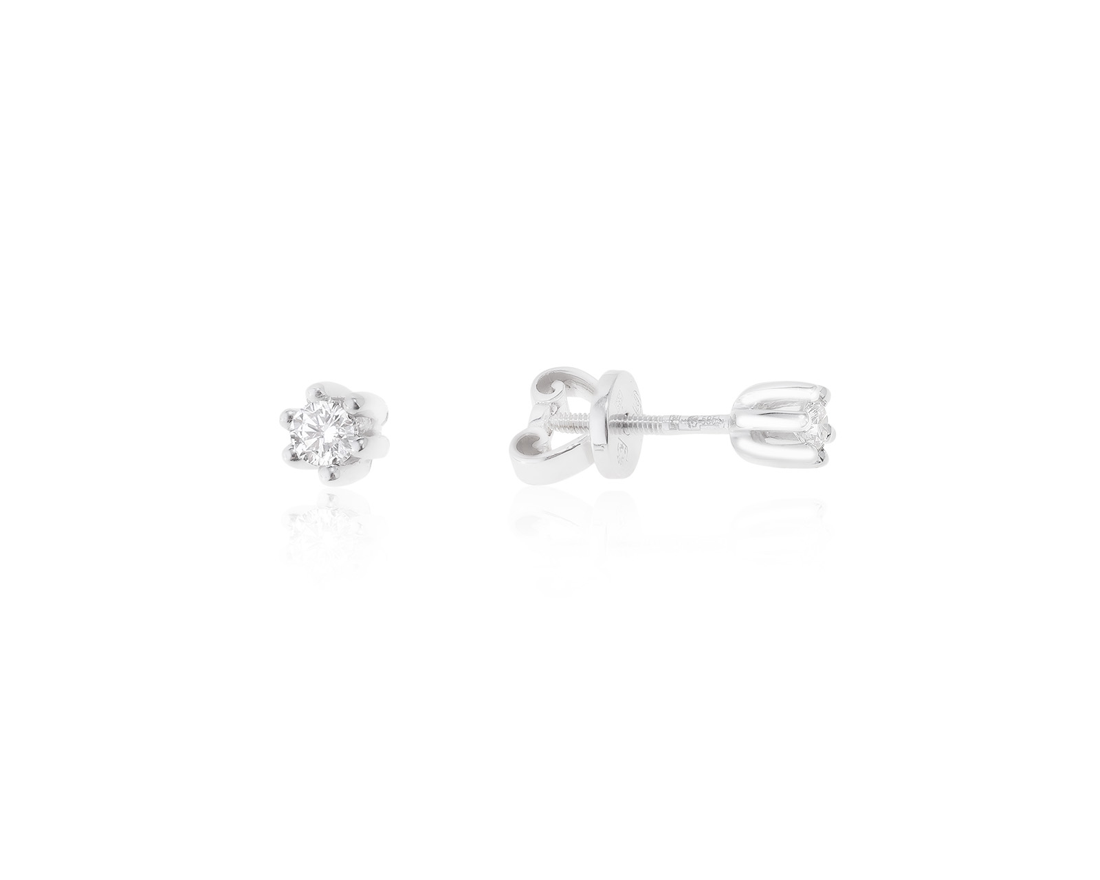 Эстетичные золотые серьги с бриллиантами 0.30ct 111222/10