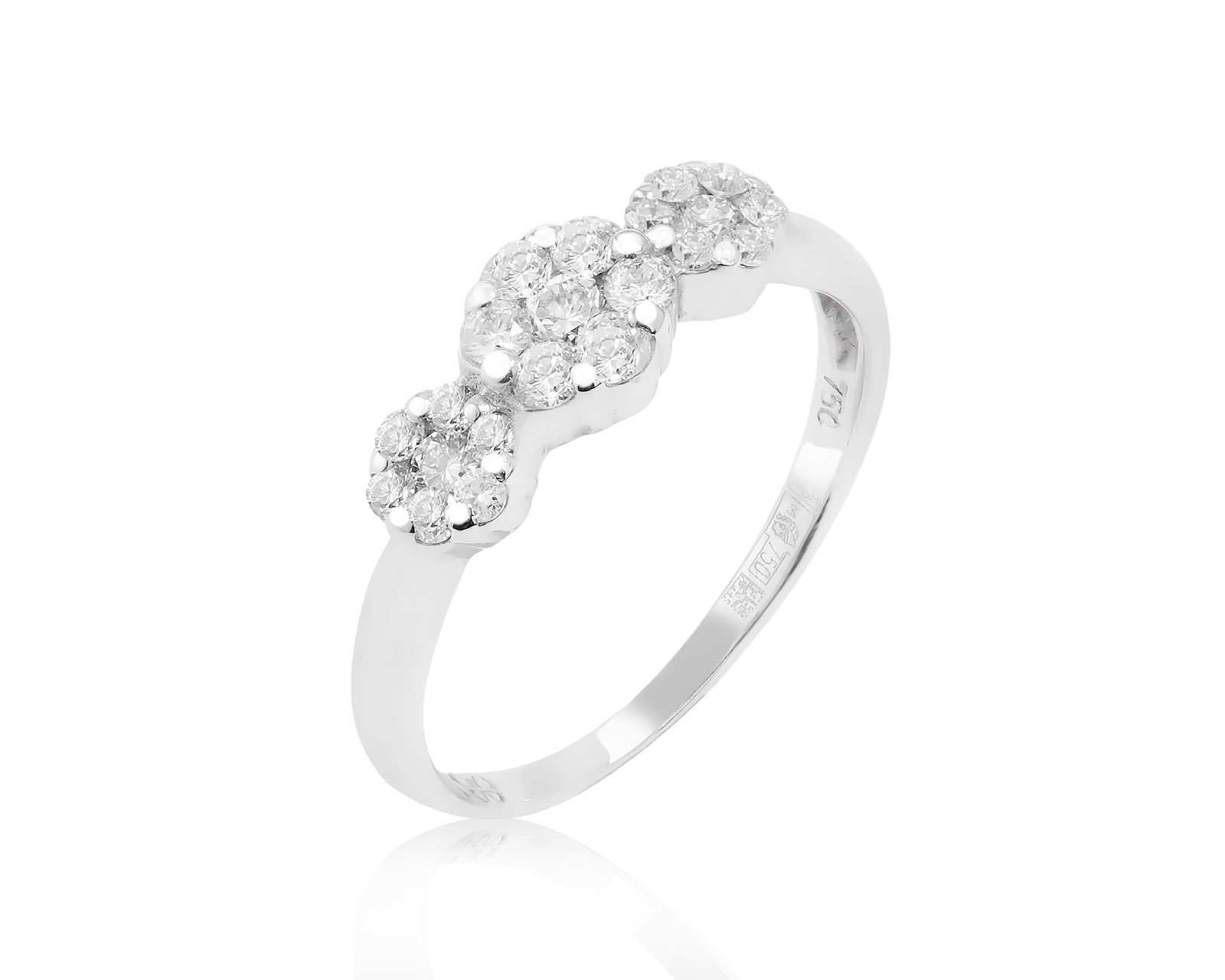 Золотое кольцо с бриллиантами 0.38ct 191223/5