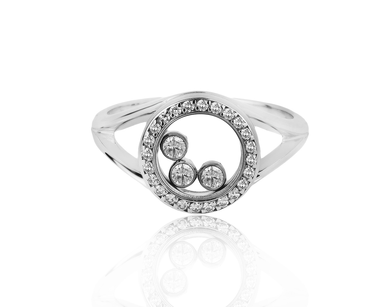 Оригинальное золотое кольцо с бриллиантами 0.33ct Chopard 030819/27