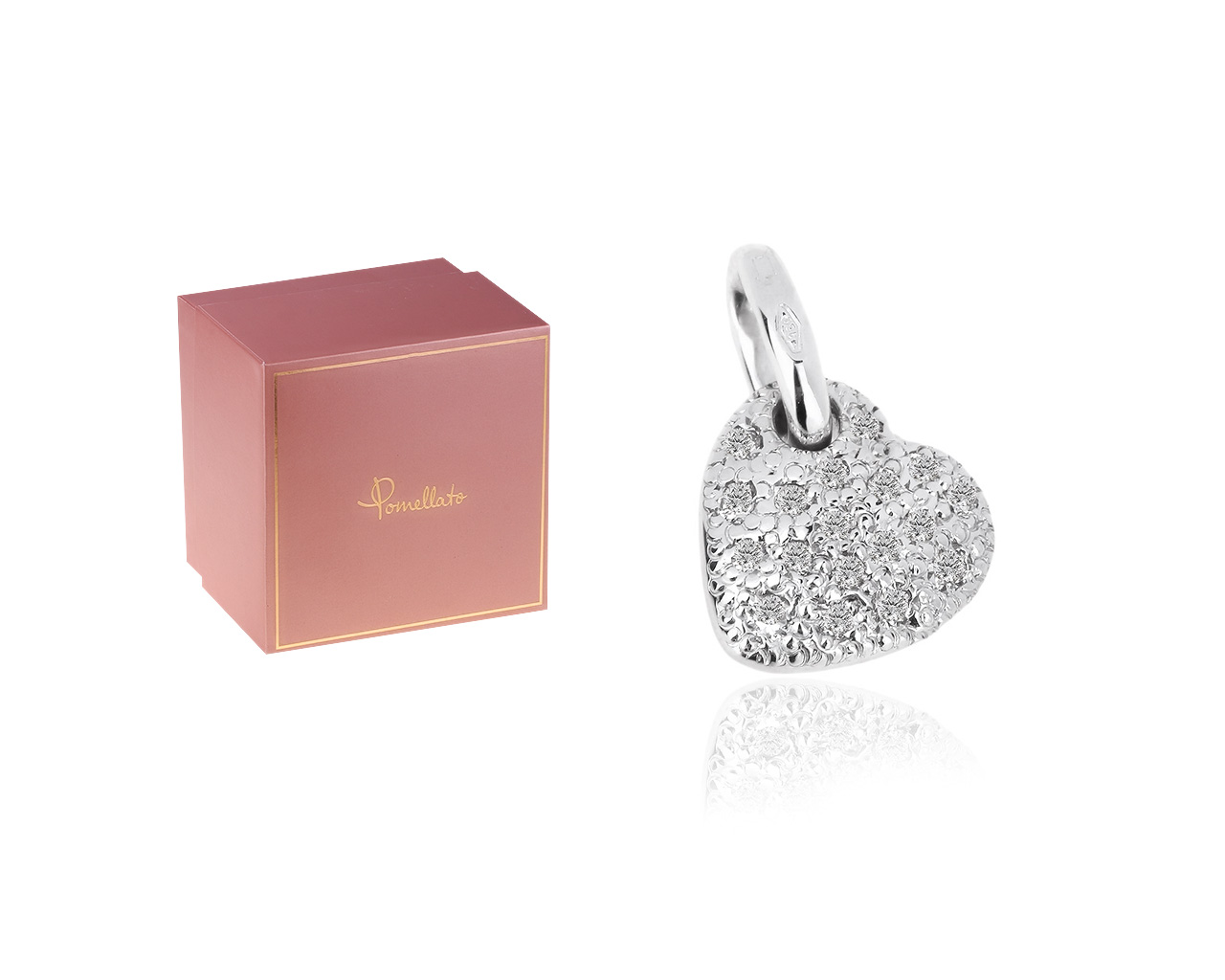Оригинальная золотая подвеска с бриллиантами 0.12ct Pomellato Heart