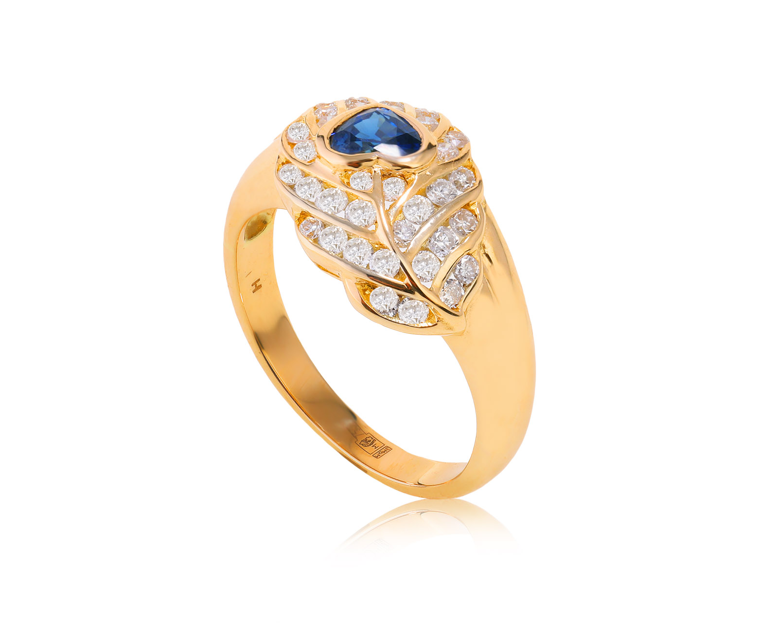 Золотое кольцо с сапфиром 0.48ct 130723/11