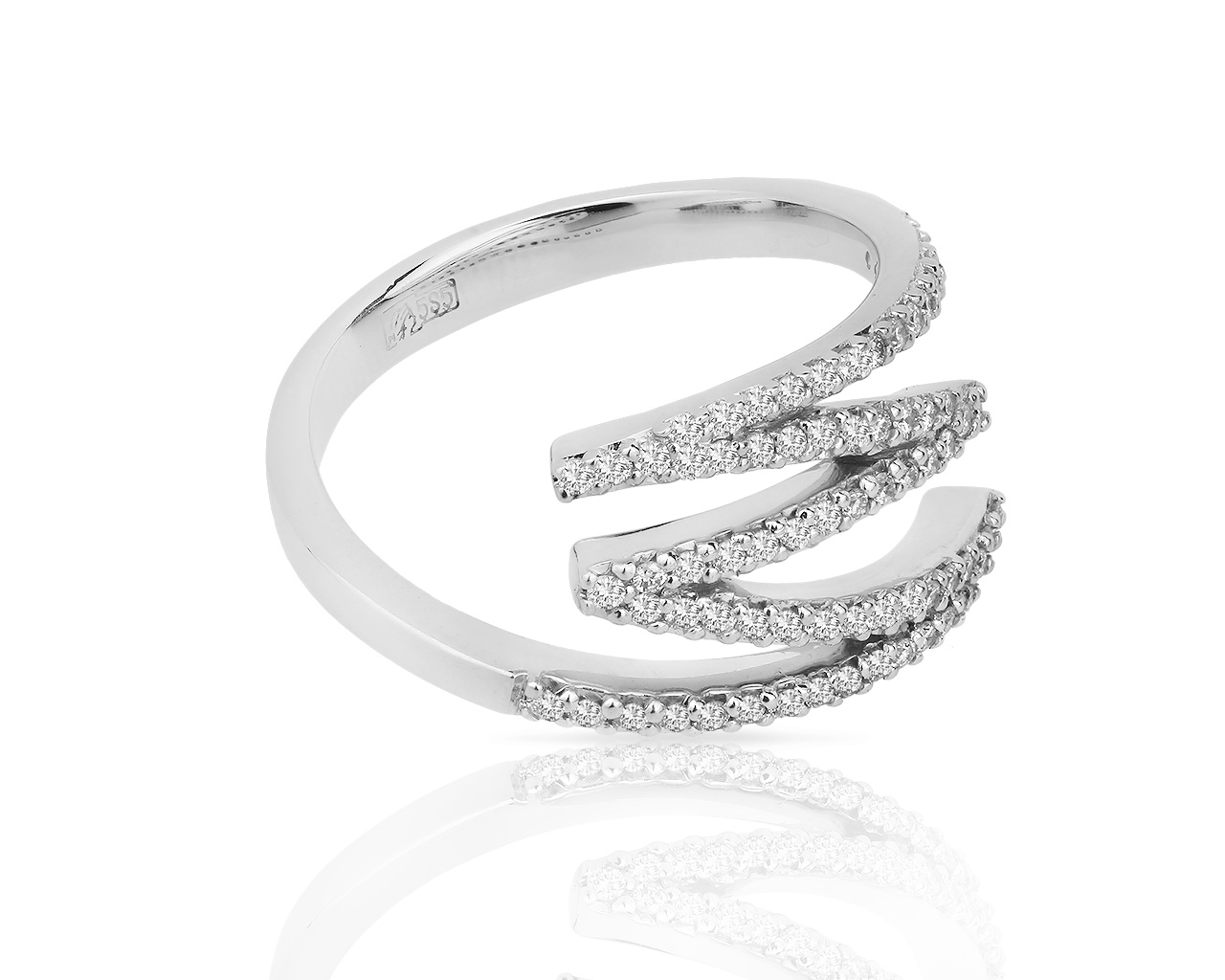 Утонченное золотое кольцо с бриллиантами 0.35ct