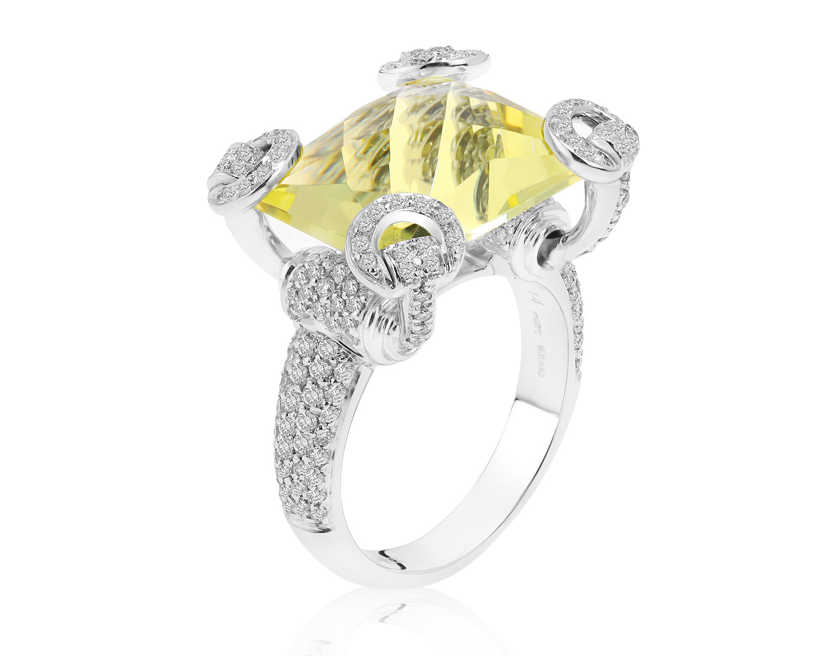 Оригинальное золотое кольцо с кварцем 12.85ct Gucci Horsebit 181021/3 Оригинальное золотое кольцо с кварцем 12.85ct Gucci Horsebit 181021/3