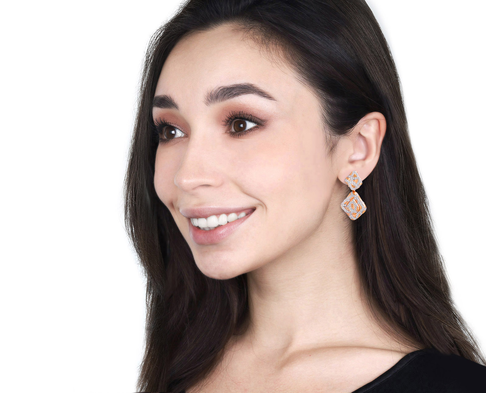 Оригинальные золотые серьги с бриллиантами 1.23ct Mario Panelli